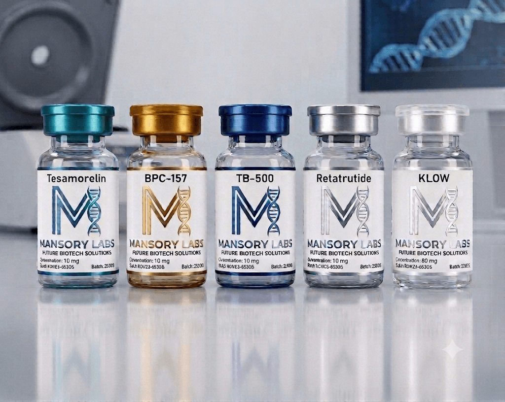 Mansory Labs research peptide vials